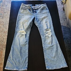 Buckle Light Blue Distressed Boot Cut Jeans